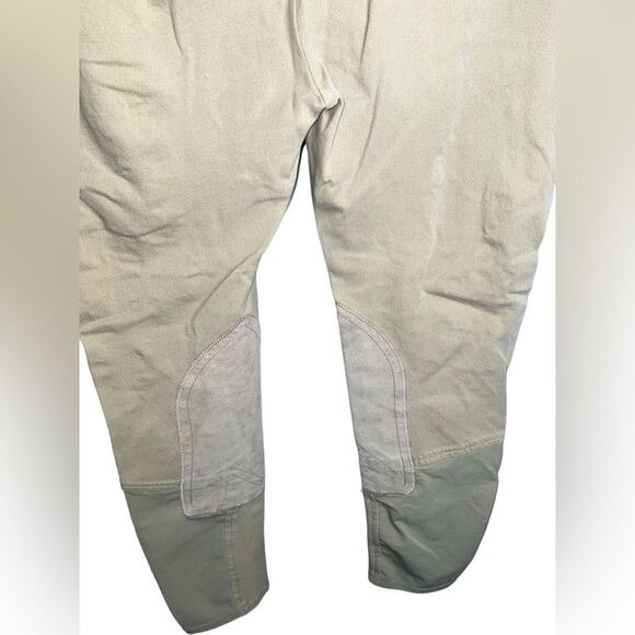 Ariat Size 30R Riding Breeches Pants Side Zip Knee Patch Beige Khaki‎ Equestrian - Picture 7 of 10